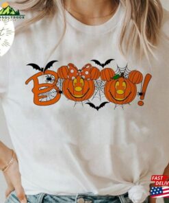 Disney Halloween Boo Shirt Mickey Minnie Pumpkin World Disneyland Party T-Shirt Hoodie