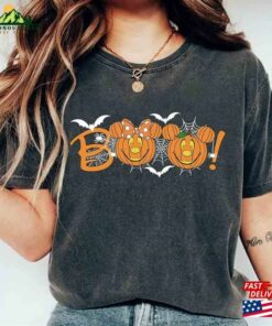 Disney Halloween Boo Shirt Mickey Minnie Pumpkin World Disneyland Party T-Shirt Hoodie