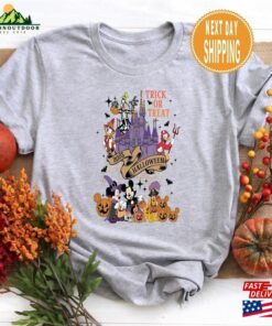 Disney Halloween Castle Mickey And Friends Shirt T-Shirts Sweatshirt Unisex Hoodie
