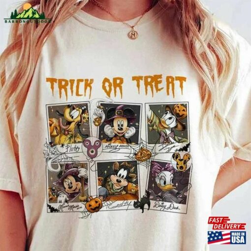 Disney Halloween Comfort Colors Shirt Mickey And Friends Polaroid Hoodie Sweatshirt