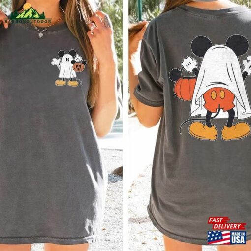 Disney Halloween Comfort Colors Shirt Mickey Ghost Spooky Season T-Shirt Hoodie