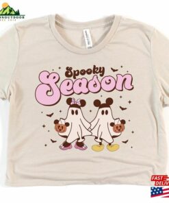 Disney Halloween Crop Tee Spooky Season Minnie Mickey Women Unisex Hoodie
