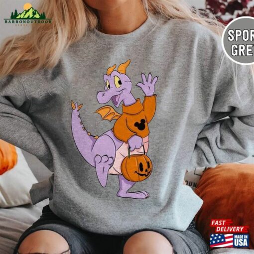 Disney Halloween Figment Shirt Purple Dragon Sweatshirt Disneyland Hoodie Classic