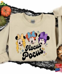 Disney Halloween Hocus Pocus Shirt Sweatshirt Mickey And Minnie Sanderson Sisters Comfort Colors T-Shirt Unisex