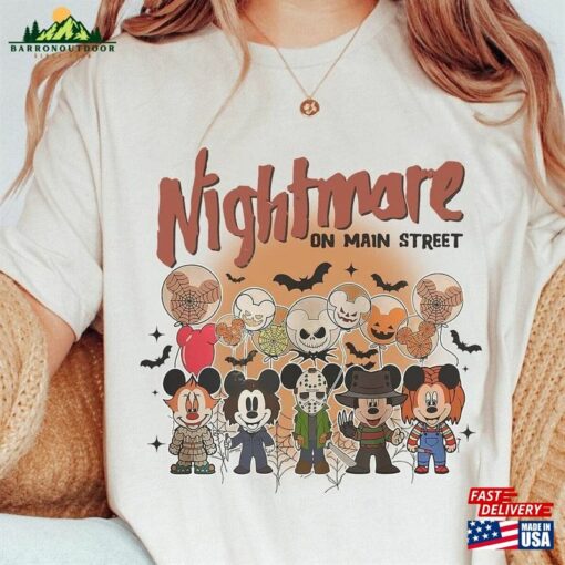 Disney Halloween Nightmare Comfort Colors Shirt Mickey Minnie Retro Classic T-Shirt