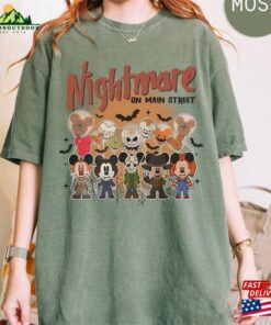Disney Halloween Nightmare Comfort Colors Shirt Mickey Minnie Retro Classic T Shirt 4