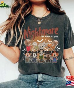 Disney Halloween Nightmare Comfort Colors Shirt Mickey Minnie Retro T-Shirt Unisex