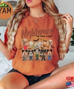 Disney Halloween Nightmare Comfort Colors Shirt Mickey Minnie Retro T Shirt Unisex 4