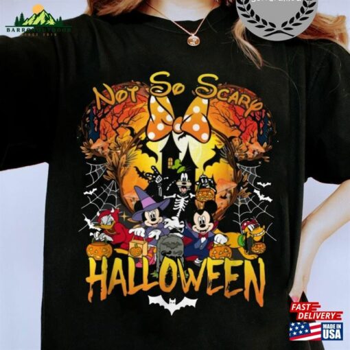 Disney Halloween Not So Scary Shirt Mickey Friends Unisex Sweatshirt