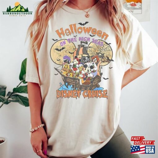 Disney Halloween On The High Seas 2023 Comfort Colors Shirt Vintage Cruise Hoodie Classic