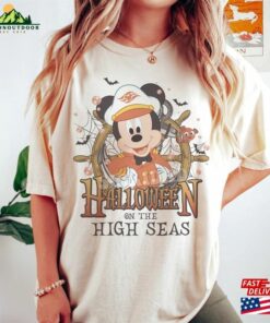Disney Halloween On The High Seas 2023 Shirt Mickey And Friends Cruise Family Sweatshirt Unisex
