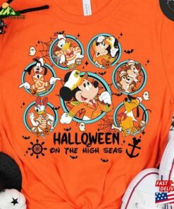 Disney Halloween On The High Seas 2023 Shirt Mickey And Friends Cruise Shirts Sweatshirt Classic