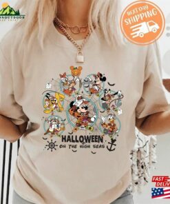 Disney Halloween On The High Seas 2023 Shirt Mickey And Friends Cruise Shirts Unisex Sweatshirt