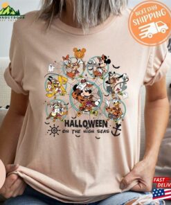Disney Halloween On The High Seas 2023 Shirt Mickey And Friends Cruise Shirts Unisex Sweatshirt