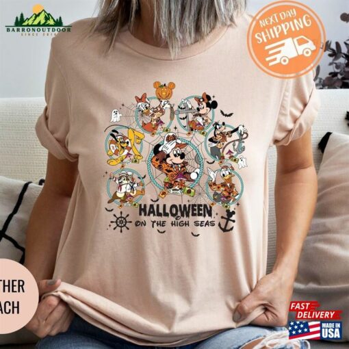 Disney Halloween On The High Seas 2023 Shirt Mickey And Friends Cruise Shirts Unisex Sweatshirt