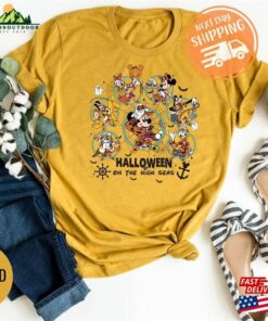 Disney Halloween On The High Seas 2023 Shirt Mickey And Friends Cruise Shirts Unisex Sweatshirt 4
