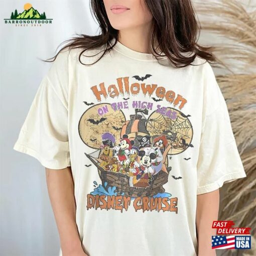 Disney Halloween On The High Seas 2023 Shirt Vintage Cruise T-Shirt Sweatshirt