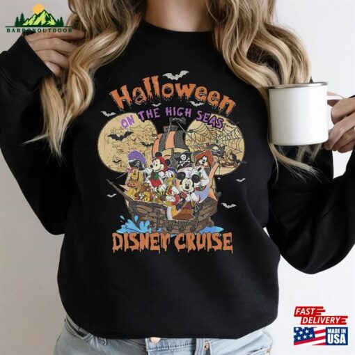 Disney Halloween On The High Seas 2023 Sweatshirt Vintage Cruise Shirt Hoodie