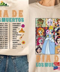 Disney Halloween Princess Skull Day Of The Dead Dia De Los Muertos Shirts Mexican Unisex Hoodie