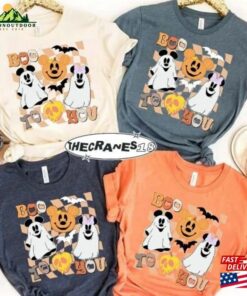 Disney Halloween Shirt Boo Ghost Mickey Minnie T-Shirt Hoodie