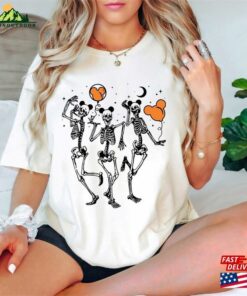 Disney Halloween Shirt Dancing Skeleton Mickey Ears Disneyland Family T-Shirt Classic