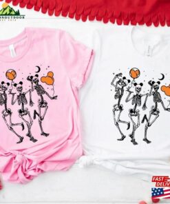 Disney Halloween Shirt Dancing Skeleton Mickey Ears Disneyland Family T-Shirt Classic