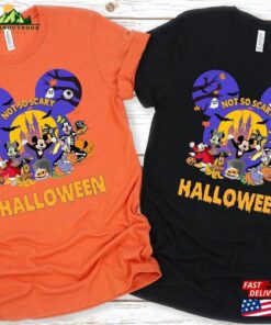 Disney Halloween Shirt Mickey Matching Not So Scary Unisex Classic
