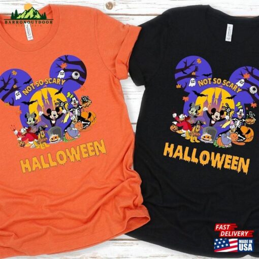 Disney Halloween Shirt Mickey Matching Not So Scary Unisex Classic