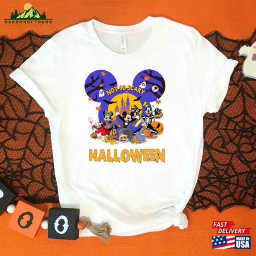 Disney Halloween Shirt Mickey Matching Not So Scary Unisex Classic