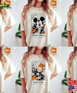 Disney Halloween Skeleton Shirt Mickey And Friends Tarot T-Shirt Funny Costume Sweatshirt
