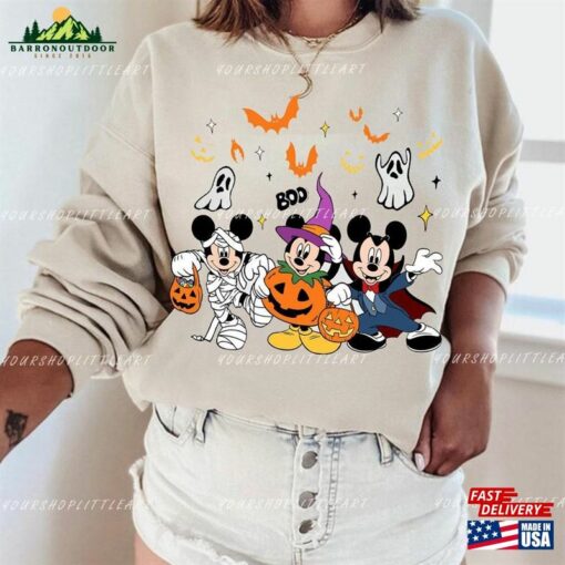 Disney Halloween Trick Or Treat Tshirt Mickey Matching Family Trip Tees 2023 T-Shirts T-Shirt Sweatshirt