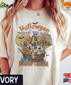 Disney Halloween Vintage Shirt On The High Seas 2023 Cruise T-Shirt Sweatshirt