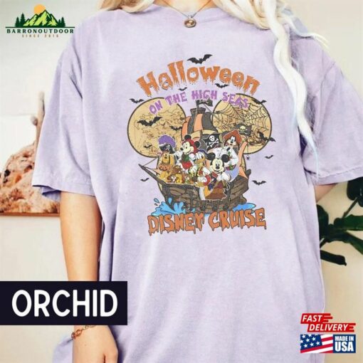 Disney Halloween Vintage Shirt On The High Seas 2023 Cruise T-Shirt Sweatshirt