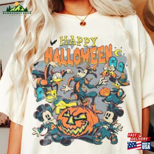 Disney Happy Halloween Shirt Costumes Disneyland Trip Hoodie Sweatshirt