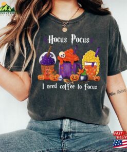 Disney Hocus Pocus I Need Coffee To Focus Shirt Fall Latte Sanderson Sisters Sweatshirt Classic
