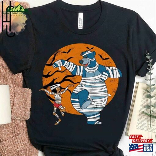 Disney Jungle Book Baloo And Mowgli Costume Mummy Halloween Shirt Mickey’s Not So Scary Party Tee Sweatshirt Classic