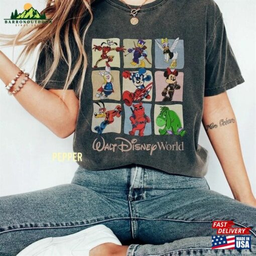 Disney Marvel Comfort Colors Shirt Mickey And Friends Shirts Superhero Classic Hoodie