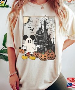 Disney Mickey And Friend Ghost Castle Halloween Shirt Spooky Sweatshirt Unisex