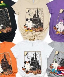 Disney Mickey And Friend Ghost Castle Halloween Shirt Spooky Sweatshirt Unisex
