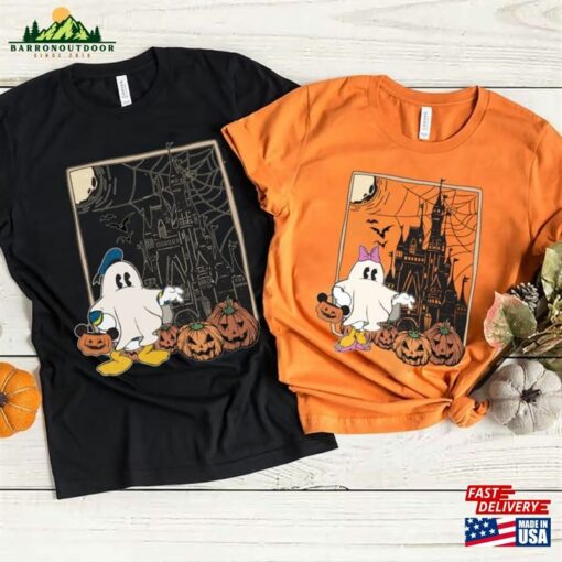 Disney Mickey And Friend Ghost Castle Halloween Shirt Spooky Sweatshirt Unisex