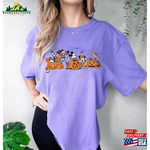 Disney Mickey And Friend Halloween Pumpkin Shirt Vintage T-Shirt Ghost Unisex