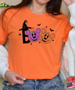 Disney Mickey Boo Shirt Text Pumpkin Hoodie Classic