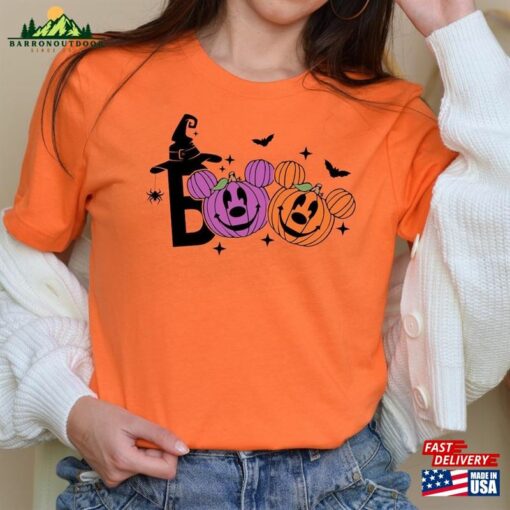Disney Mickey Boo Shirt Text Pumpkin Hoodie Classic