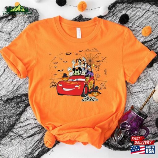 Disney Mickey Friends Lightning Mcqueen Car Halloween Shirt Cars Land Unisex Classic
