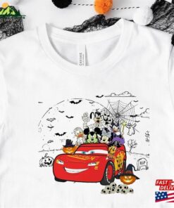 Disney Mickey Friends Lightning Mcqueen Car Halloween Shirt Cars Land Unisex Classic