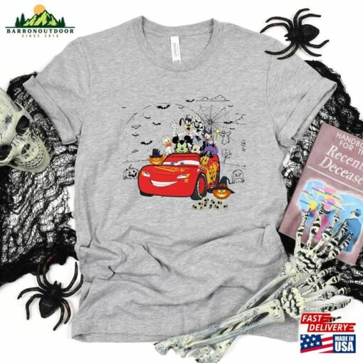 Disney Mickey Friends Lightning Mcqueen Car Halloween Shirt Cars Land Unisex Classic