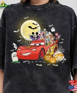 Disney Mickey Friends Lightning Mcqueen Car Halloween Shirt Cars Land Unisex T-Shirt
