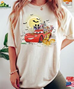 Disney Mickey Friends Lightning Mcqueen Car Halloween Shirt Cars Land Unisex T-Shirt