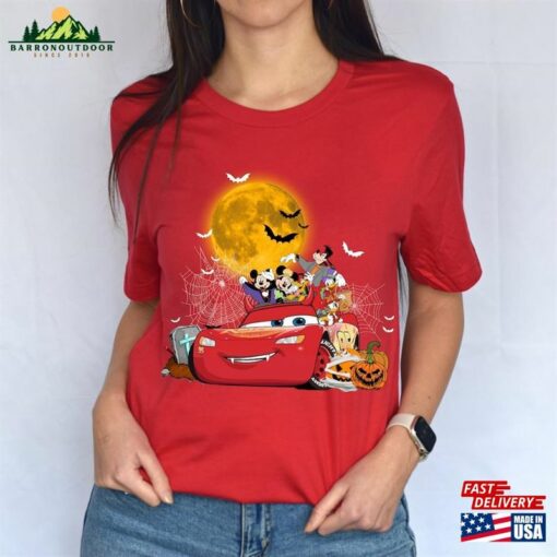 Disney Mickey Friends Lightning Mcqueen Car Halloween Shirt Hoodie T-Shirt Classic