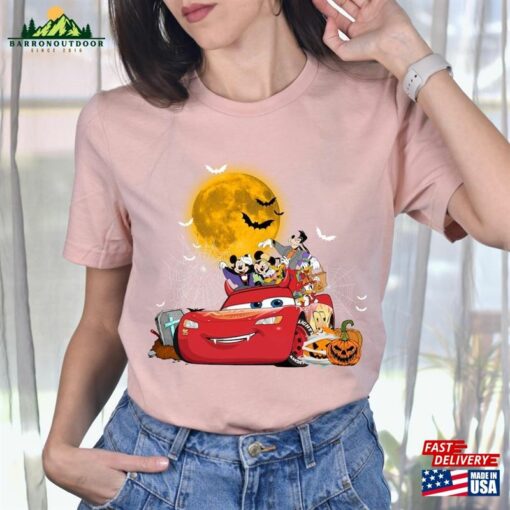 Disney Mickey Friends Lightning Mcqueen Car Halloween Shirt Hoodie T-Shirt Classic